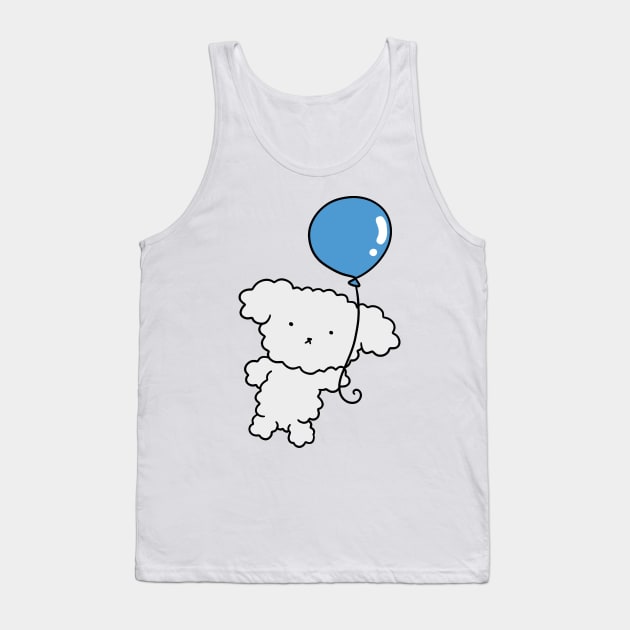 Blue Balloon Bichon Tank Top by saradaboru